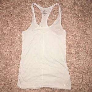 White Nike Dri-Fit tank top